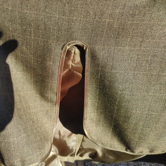 Men's London Fog Trench Coat - Size 40S - Color Dark Green - Picture 7 of 16